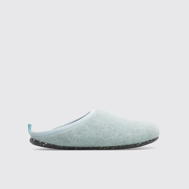 Side view of Wabi Blue Slippers for Women