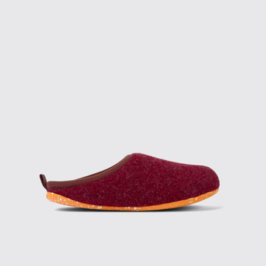 Wabi Pantuflas color tinto de lana para mujer