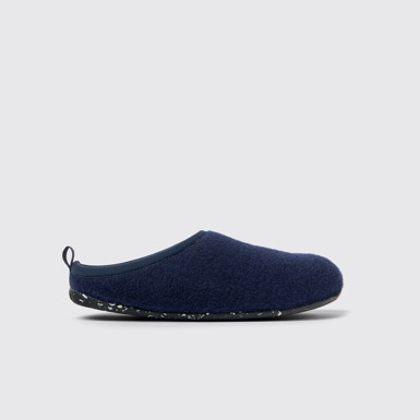 Side view of Wabi Blue Slippers for Women