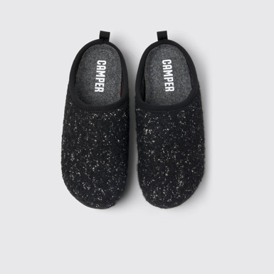 Overhead view of Wabi Black and white Slippers for Women