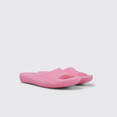 Front view of Wabi Pink monomaterial sandals for women