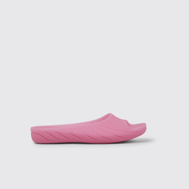Side view of Wabi Pink monomaterial sandals for women