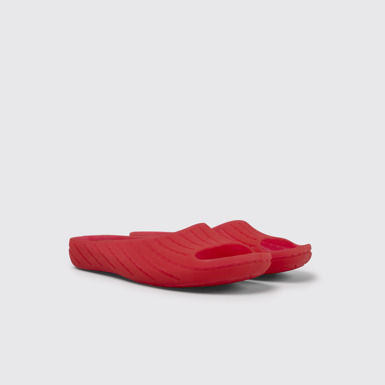 Front view of Wabi Red monomaterial sandals for women