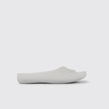 Side view of Wabi White monomaterial sandals for women