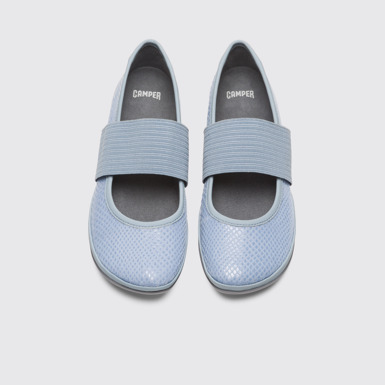 Overhead view of Right Blue Ballerinas for Women