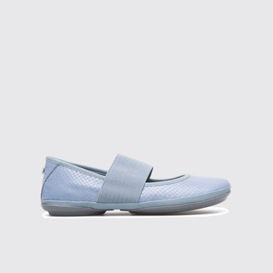 Side view of Right Blue Ballerinas for Women