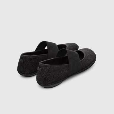 Back view of Right Black Ballerinas for Women