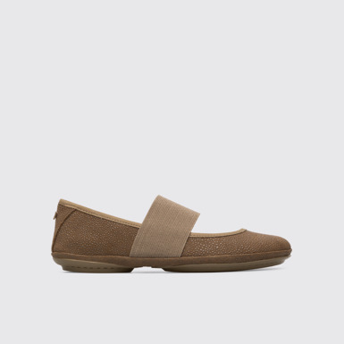 Side view of Right Grey Ballerinas for Women