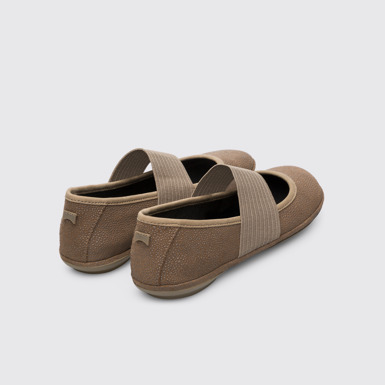 Back view of Right Grey Ballerinas for Women