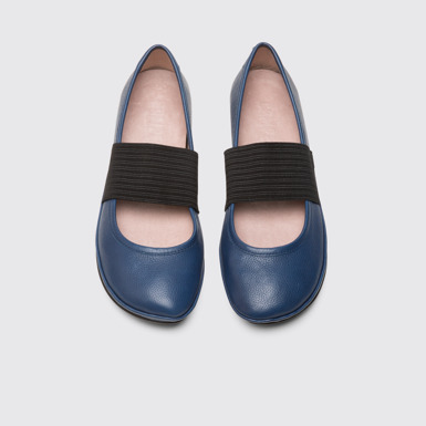 Overhead view of Right Blue Ballerinas for Women