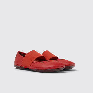 Right Zapatos de piel rojos para mujer