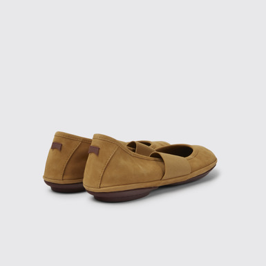 Back view of Right Brown nubuck shoes for women