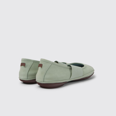 Back view of Right Green nubuck shoes for women