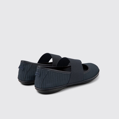 Right Balerinas planas azules de piel reciclada para mujer