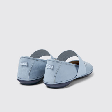 Right Balerinas azules de piel para mujer