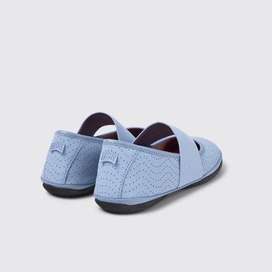 Back view of Right Blue Leather Mary Jane for Women