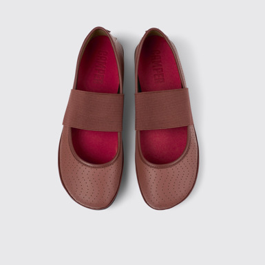 Right Merceditas de piel rojas para mujer