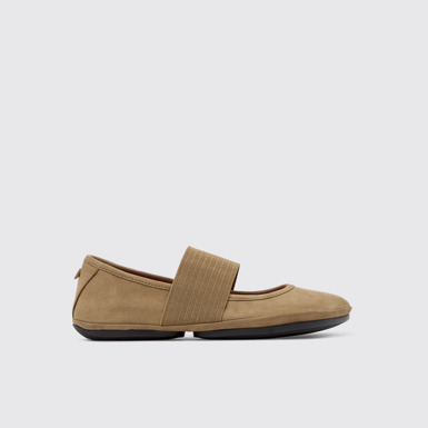 Side view of Right Brown Nubuck Mary Jane for Women