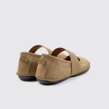 Back view of Right Brown Nubuck Mary Jane for Women