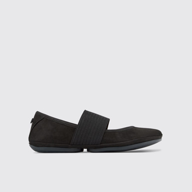 Side view of Right Black Nubuck Mary Jane for Women