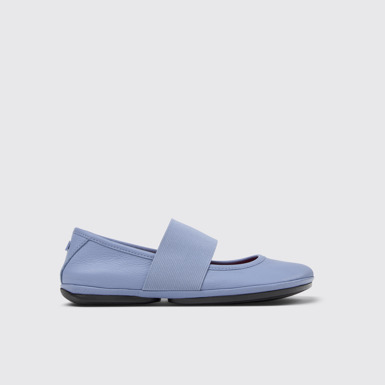 Right Nina Bailarinas azules de piel para mujer.