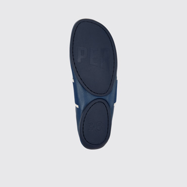 The sole of Right Nina Blue Leather Ballerinas for Women.