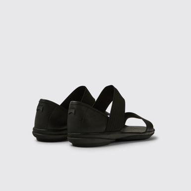 Back view of Right Black Sandals for Women