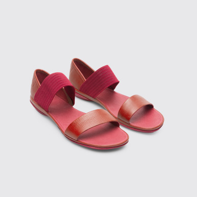 Front view of Right Red Sandals for Women