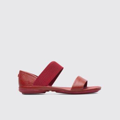 Side view of Right Red Sandals for Women