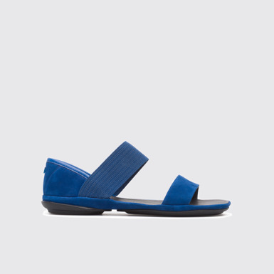 Side view of Right Blue Sandals for Women