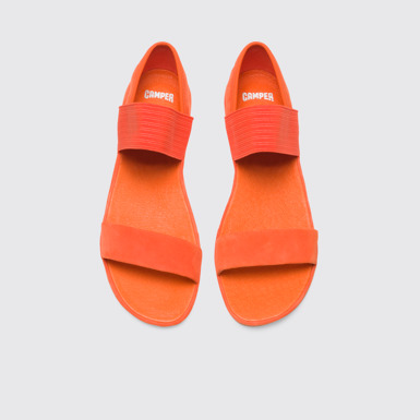 Overhead view of Right Orange Sandals for Women