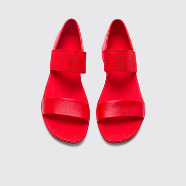 Overhead view of Right Red sandal for women