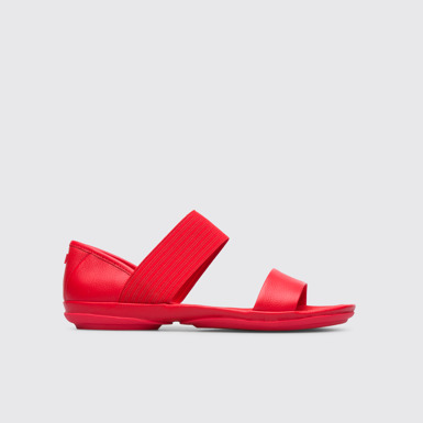 Side view of Right Red sandal for women