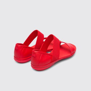Back view of Right Red sandal for women