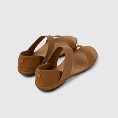 Back view of Right Brown Nubuck Sandals for Women.