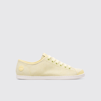 Side view of Uno Yellow Sneakers for Women