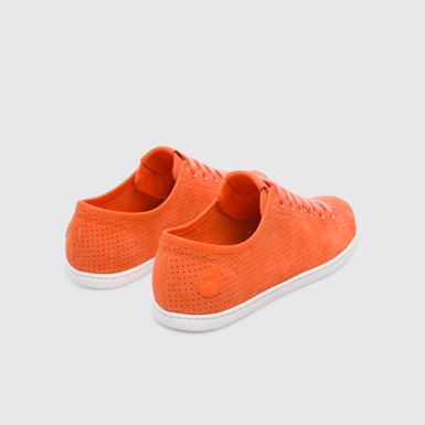 Back view of Uno Orange Sneakers for Women