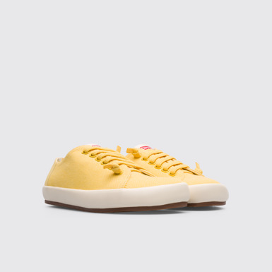 Front view of Peu Rambla Yellow sneaker for women