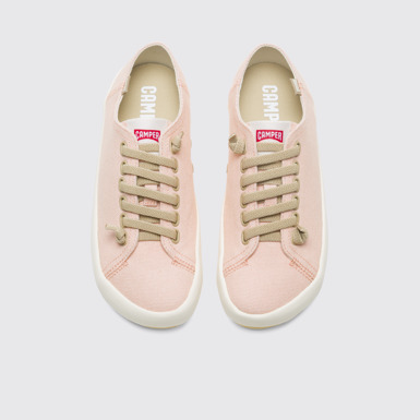Overhead view of Peu Rambla Pink sneaker for women