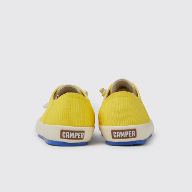 Peu Rambla Żółte sneakersy damskie z bawełny z recyklingu