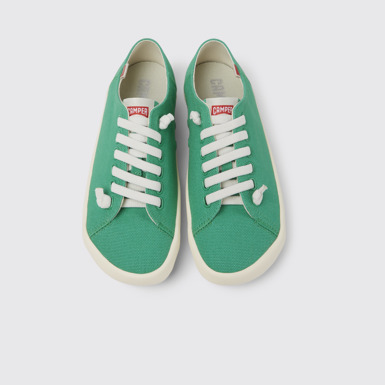 Overhead view of Peu Rambla Green recycled cotton sneakers for women