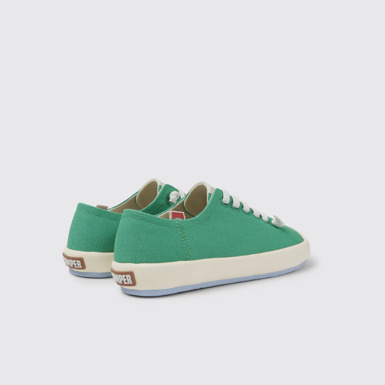 Back view of Peu Rambla Green recycled cotton sneakers for women