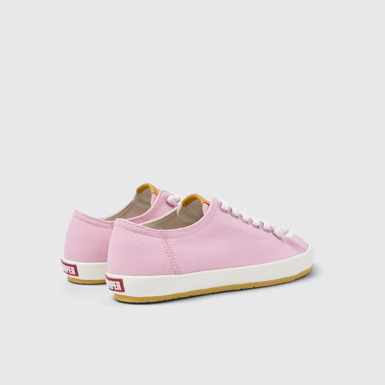 Back view of Peu Rambla Pink Textile Sneaker for Women