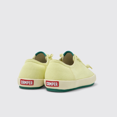 Back view of Peu Rambla Yellow Recycled Cotton Women's Sneakers.