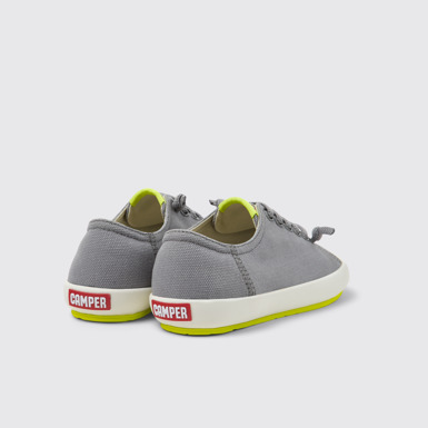 Back view of Peu Rambla Gray Recycled Cotton Women's Sneakers.