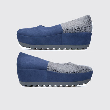 Side view of Twins Multicolor Platforms / Wedges for Women