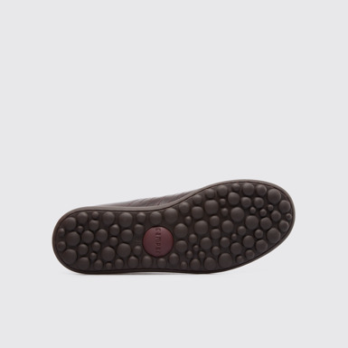 The sole of Pelotas Dark brown leather shoes for women