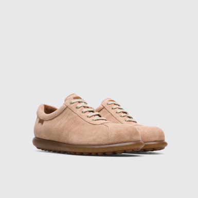 Front view of Pelotas Iconic beige shoe for women