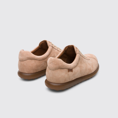 Back view of Pelotas Iconic beige shoe for women