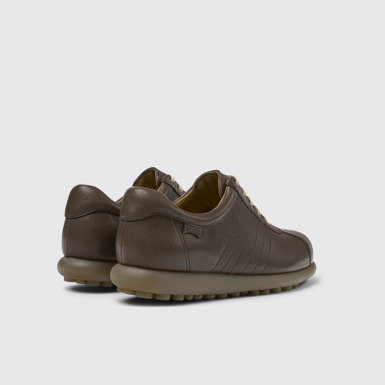 Back view of Pelotas Brown Leather Shoes for Women.